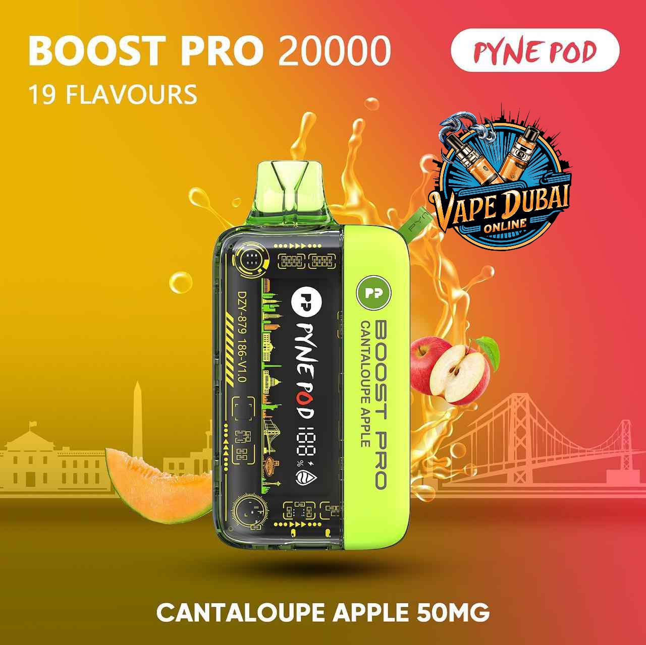 PYNE POD BOOST PRO 20000 Puffs Vape | Rechargeable | Dubai UAE