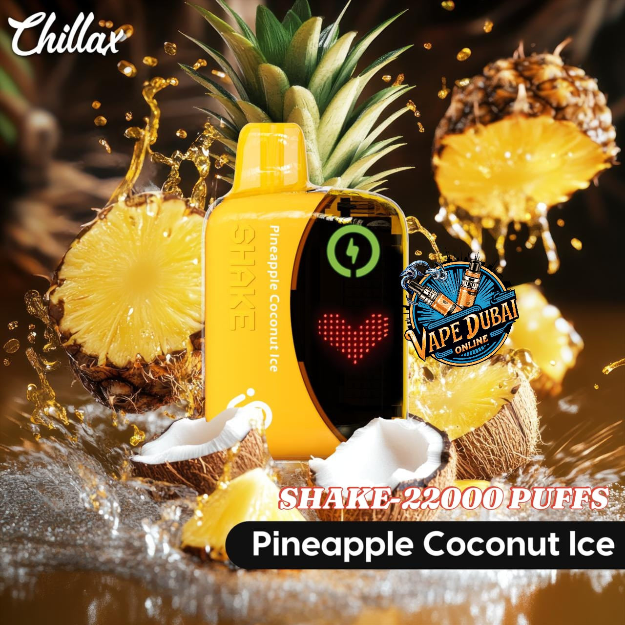 Chillax Shake 22000 Puffs Disposable Vape 5% Nicotine Dubai UAE