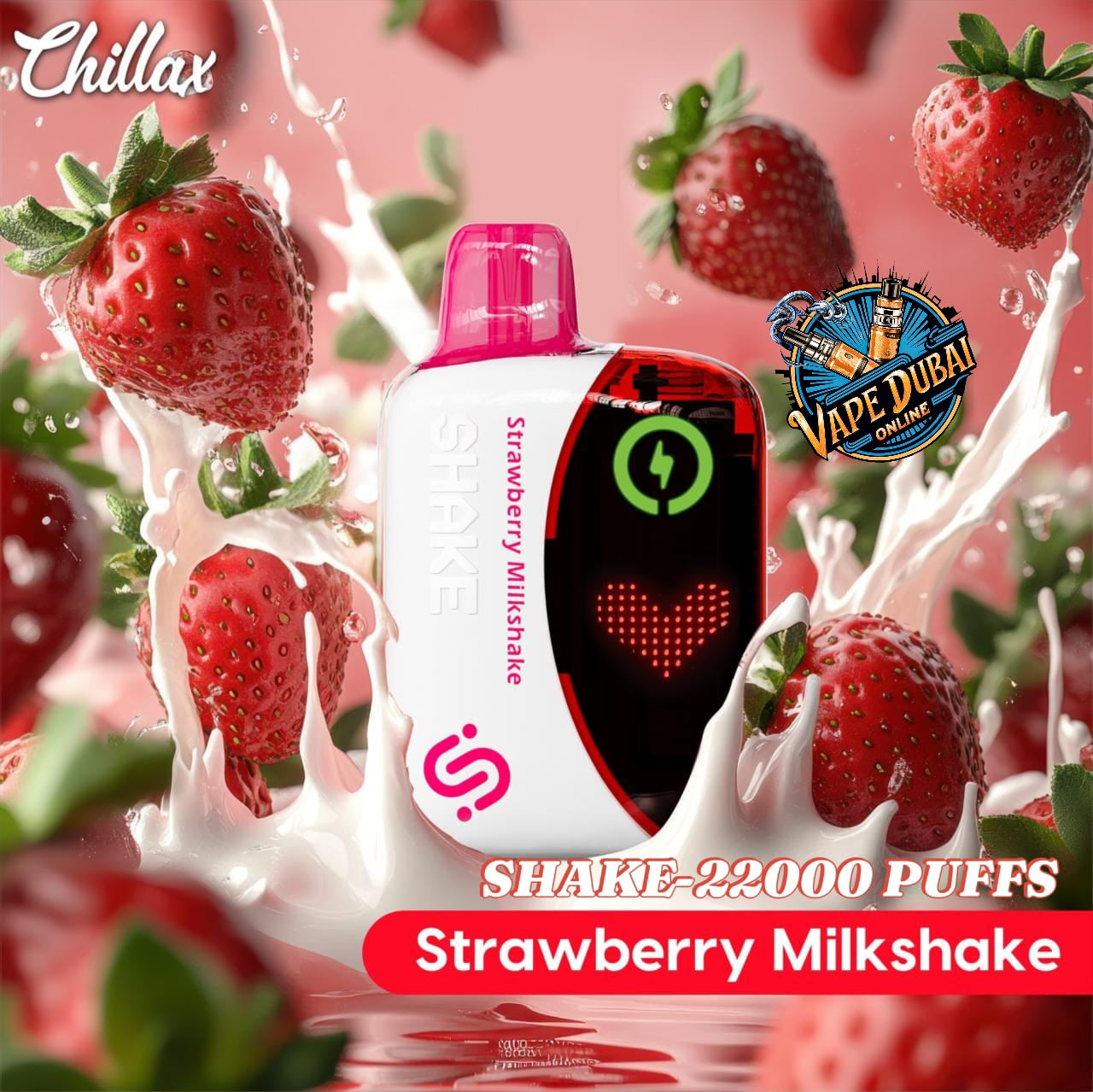 Chillax Shake 22000 Puffs Disposable Vape 5% Nicotine Dubai UAE