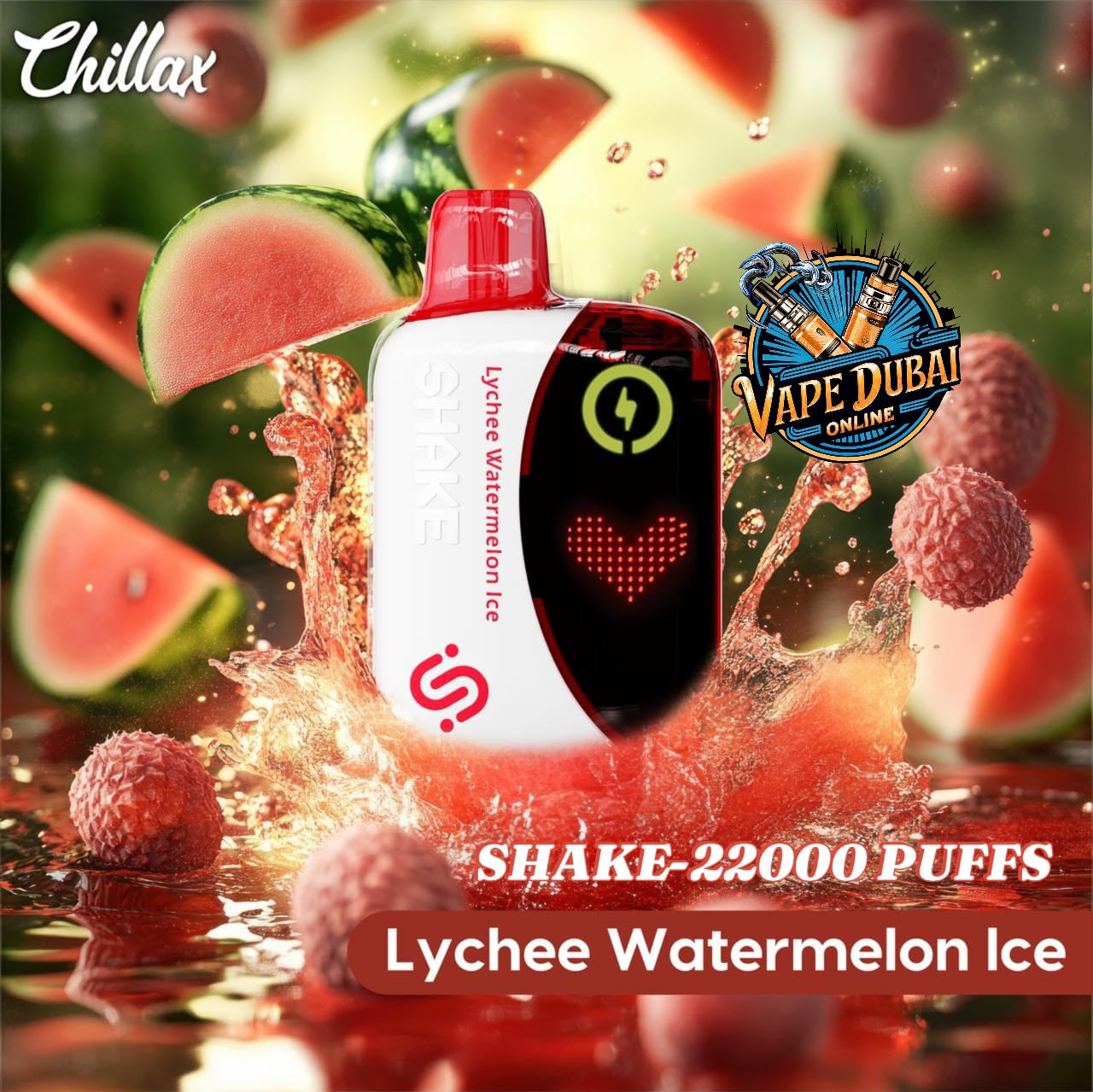 Chillax Shake 22000 Puffs Disposable Vape 5% Nicotine Dubai UAE