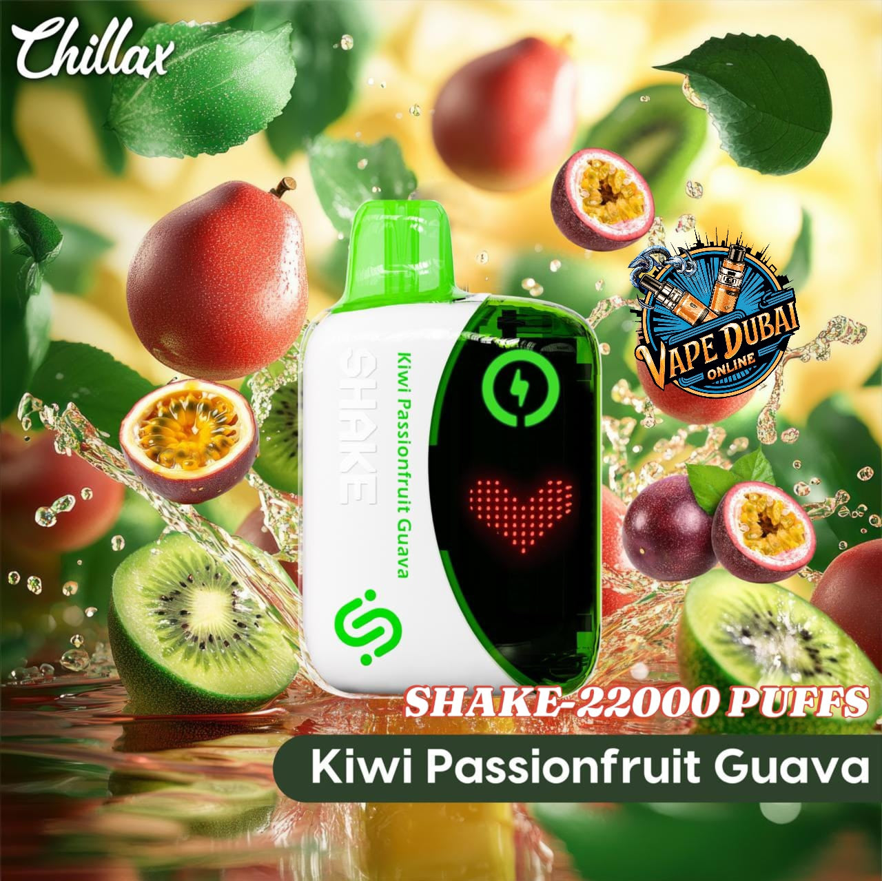 Chillax Shake 22000 Puffs Disposable Vape 5% Nicotine Dubai UAE