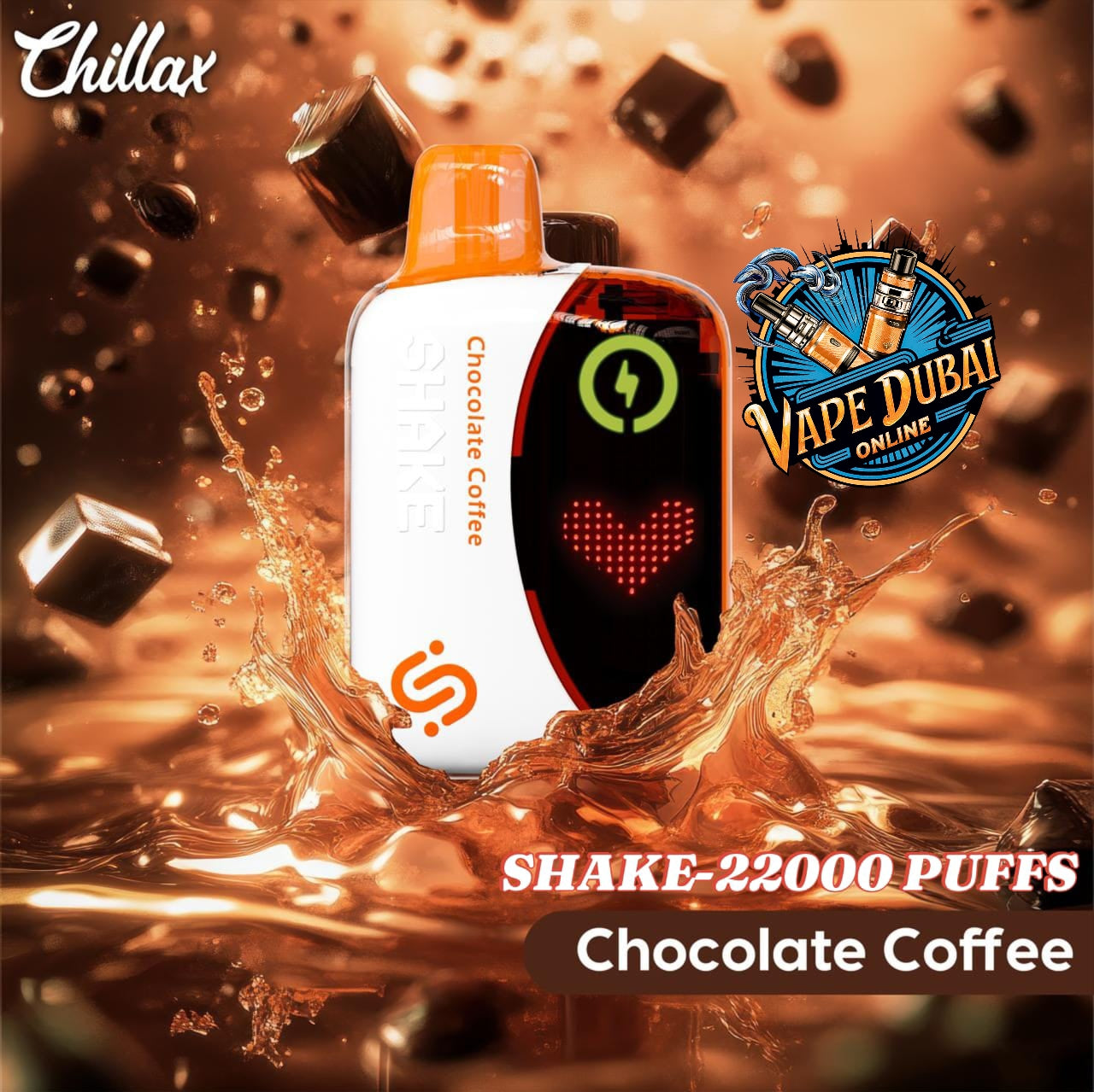 Chillax Shake 22000 Puffs Disposable Vape 5% Nicotine Dubai UAE