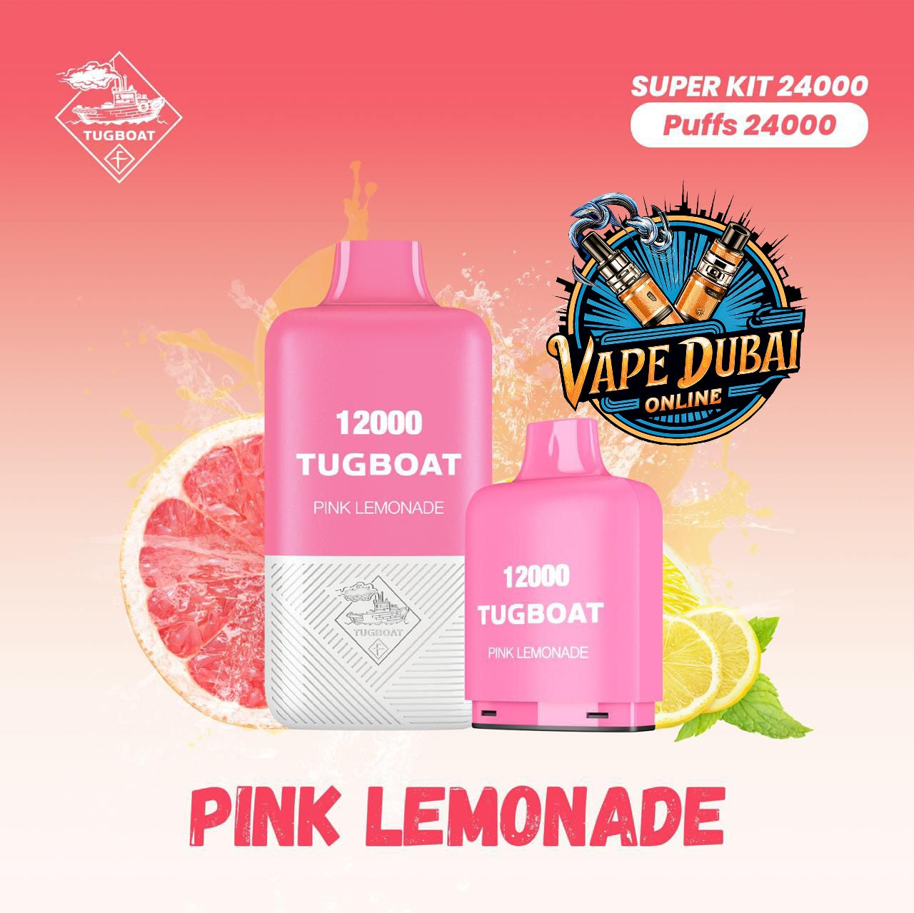 Tugboat Super Kit 24000 Puffs Disposable Vape | Buy in Dubai UAE