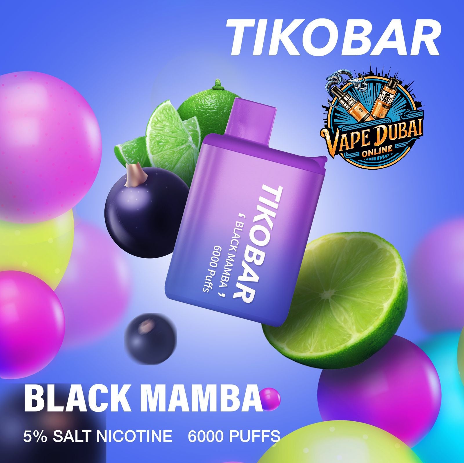 Tikobar 6000 Puffs Disposable Vape 5% Nic Salt – Dubai UAE