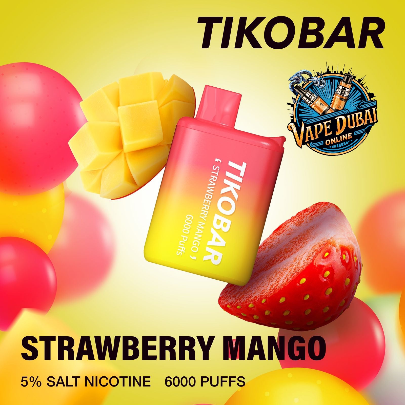 Tikobar 6000 Puffs Disposable Vape 5% Nic Salt – Dubai UAE