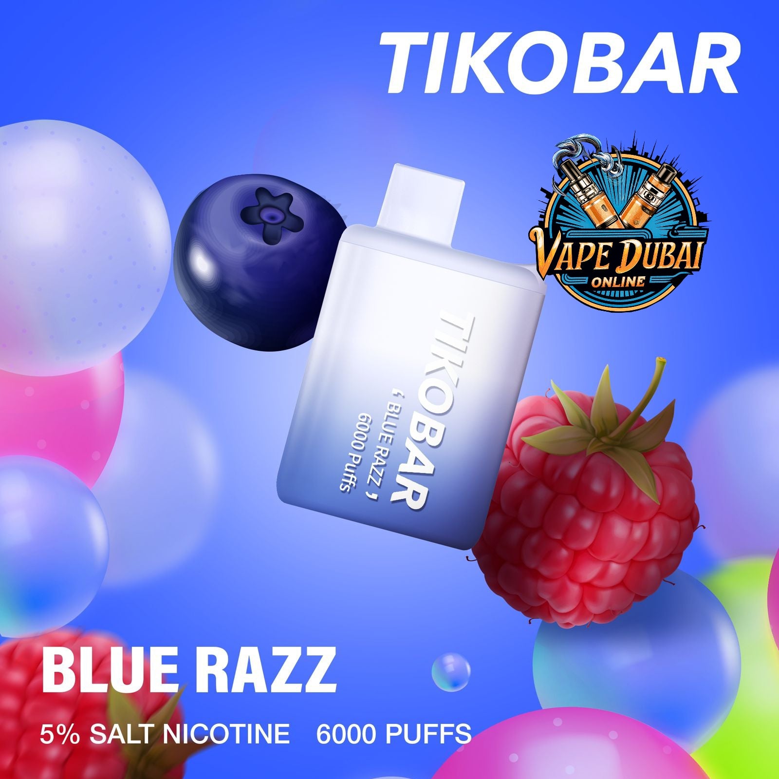 Tikobar 6000 Puffs Disposable Vape 5% Nic Salt – Dubai UAE