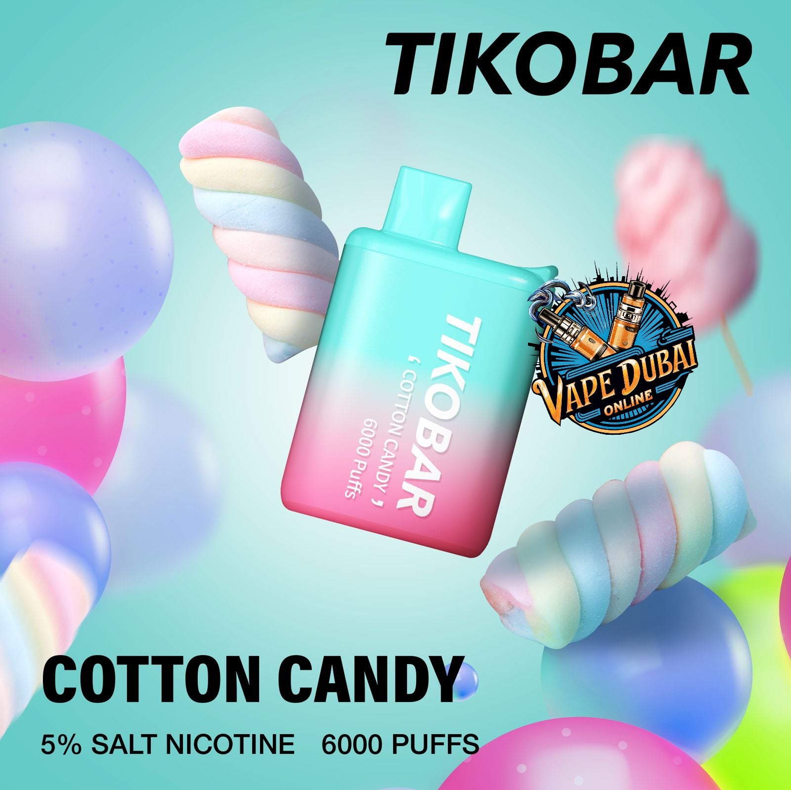 Tikobar 6000 Puffs Disposable Vape 5% Nic Salt – Dubai UAE
