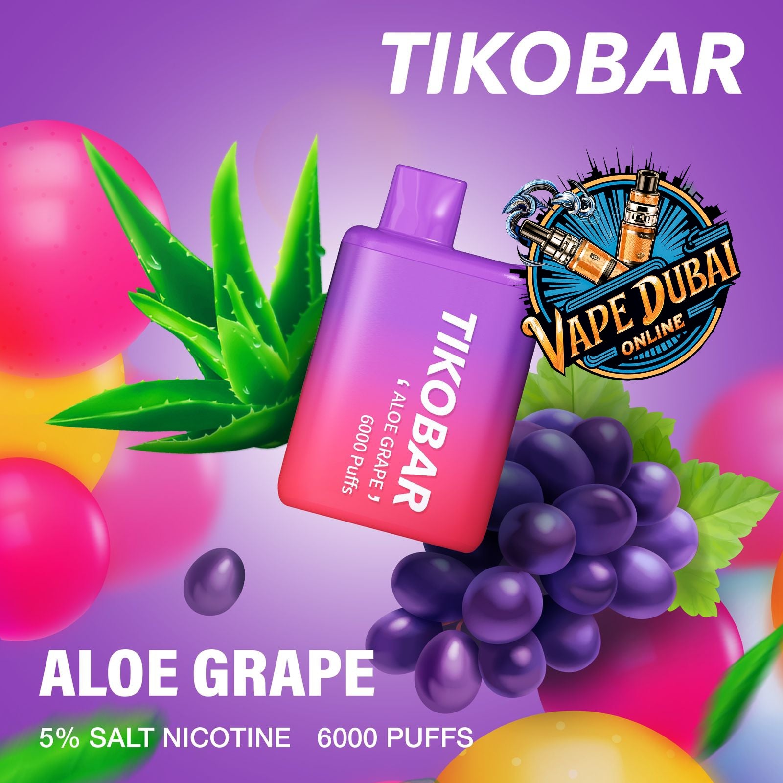 Tikobar 6000 Puffs Disposable Vape 5% Nic Salt – Dubai UAE