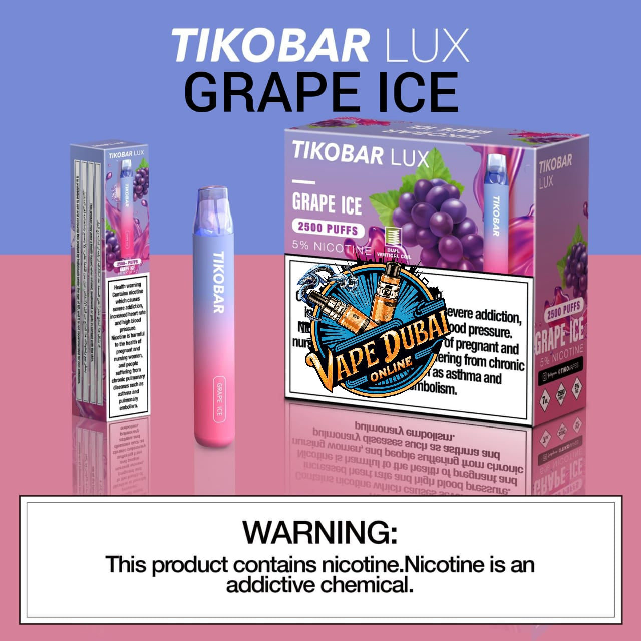 Tikobar Lux 2500 Puffs Disposable Vape 5% Nic Salt – Dubai UAE