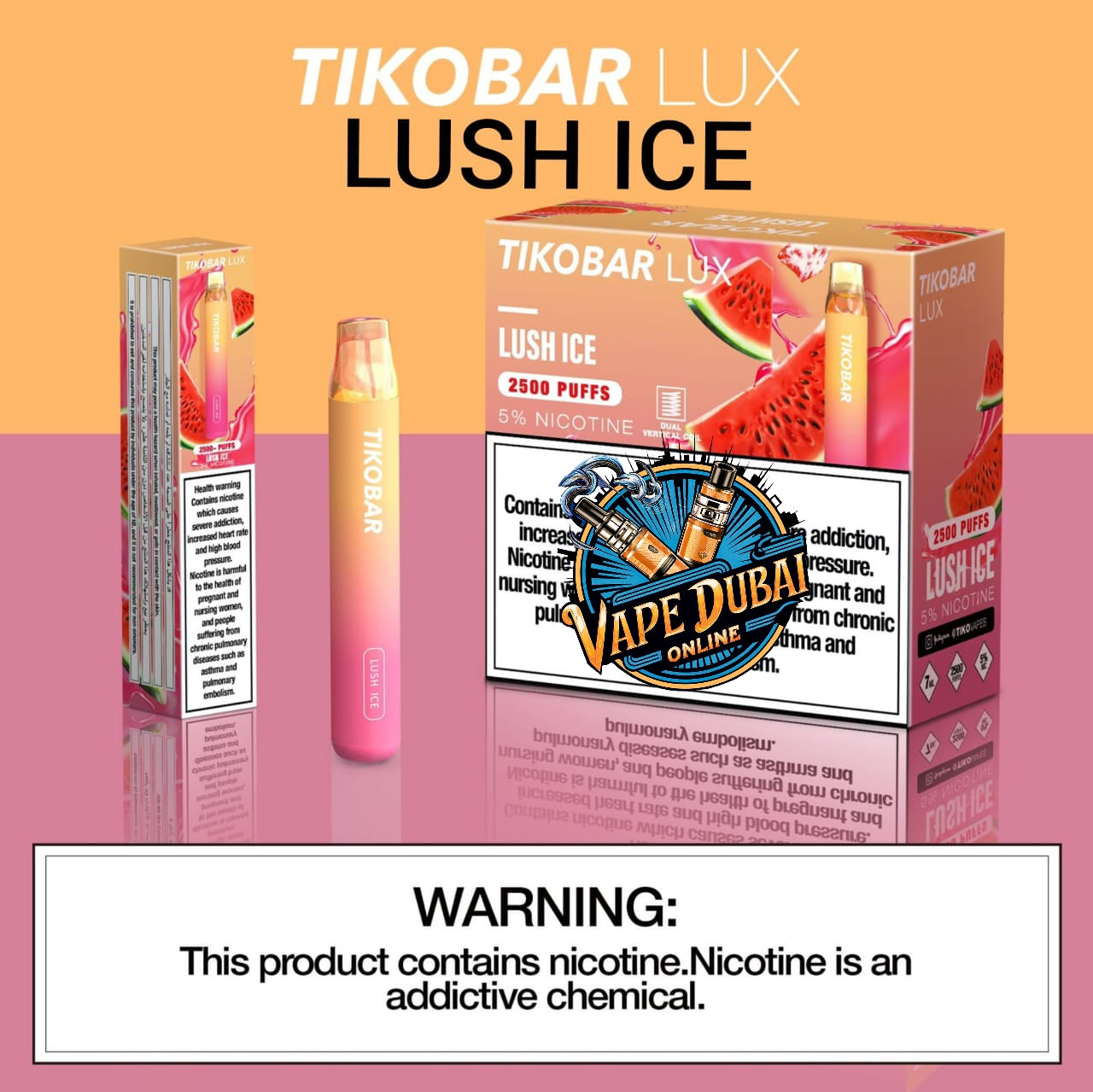 Tikobar Lux 2500 Puffs Disposable Vape 5% Nic Salt – Dubai UAE