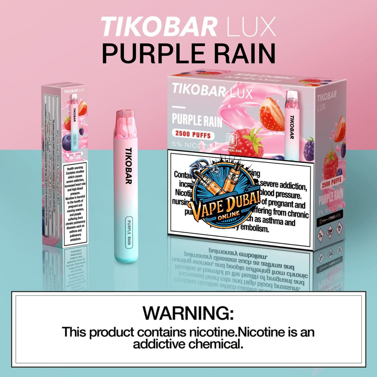 Tikobar Lux 2500 Puffs Disposable Vape 5% Nic Salt – Dubai UAE