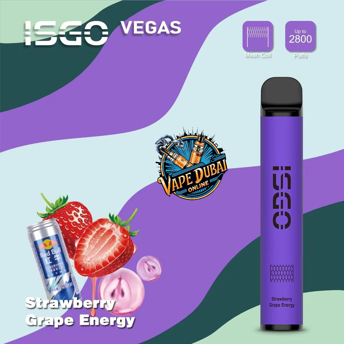ISGO Vegas 2800 Puffs Disposable Vape 20mg – Dubai UAE
