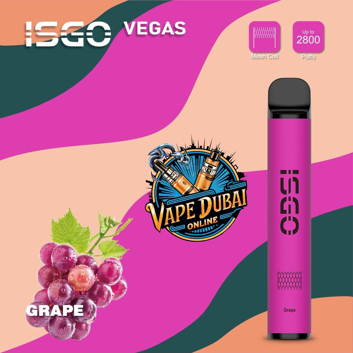 ISGO Vegas 2800 Puffs Disposable Vape 20mg – Dubai UAE