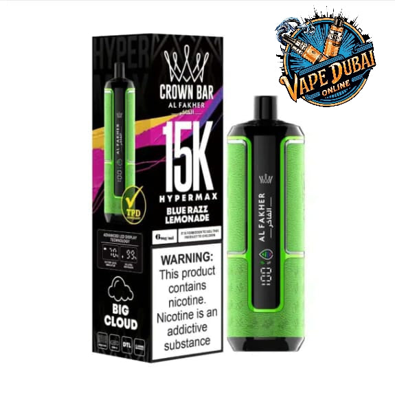 Al Fakher Crown Bar HyperMax 15000 Puffs Disposable Vape – Buy Online in Dubai, UAE