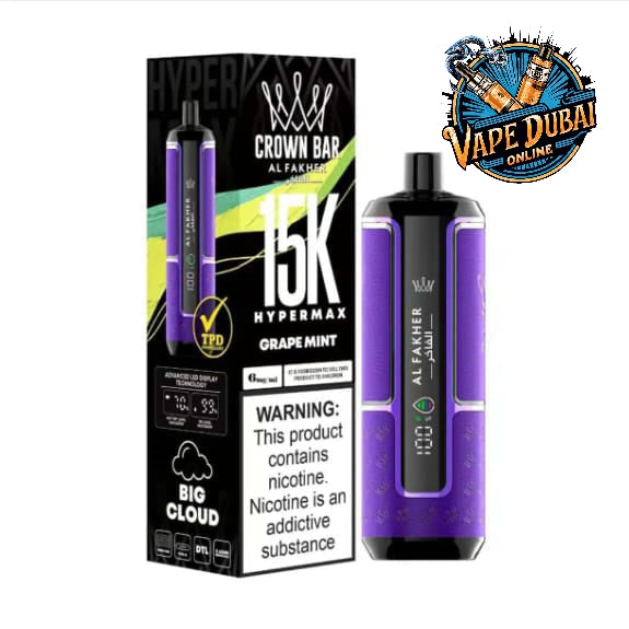 Al Fakher Crown Bar HyperMax 15000 Puffs Disposable Vape – Buy Online in Dubai, UAE