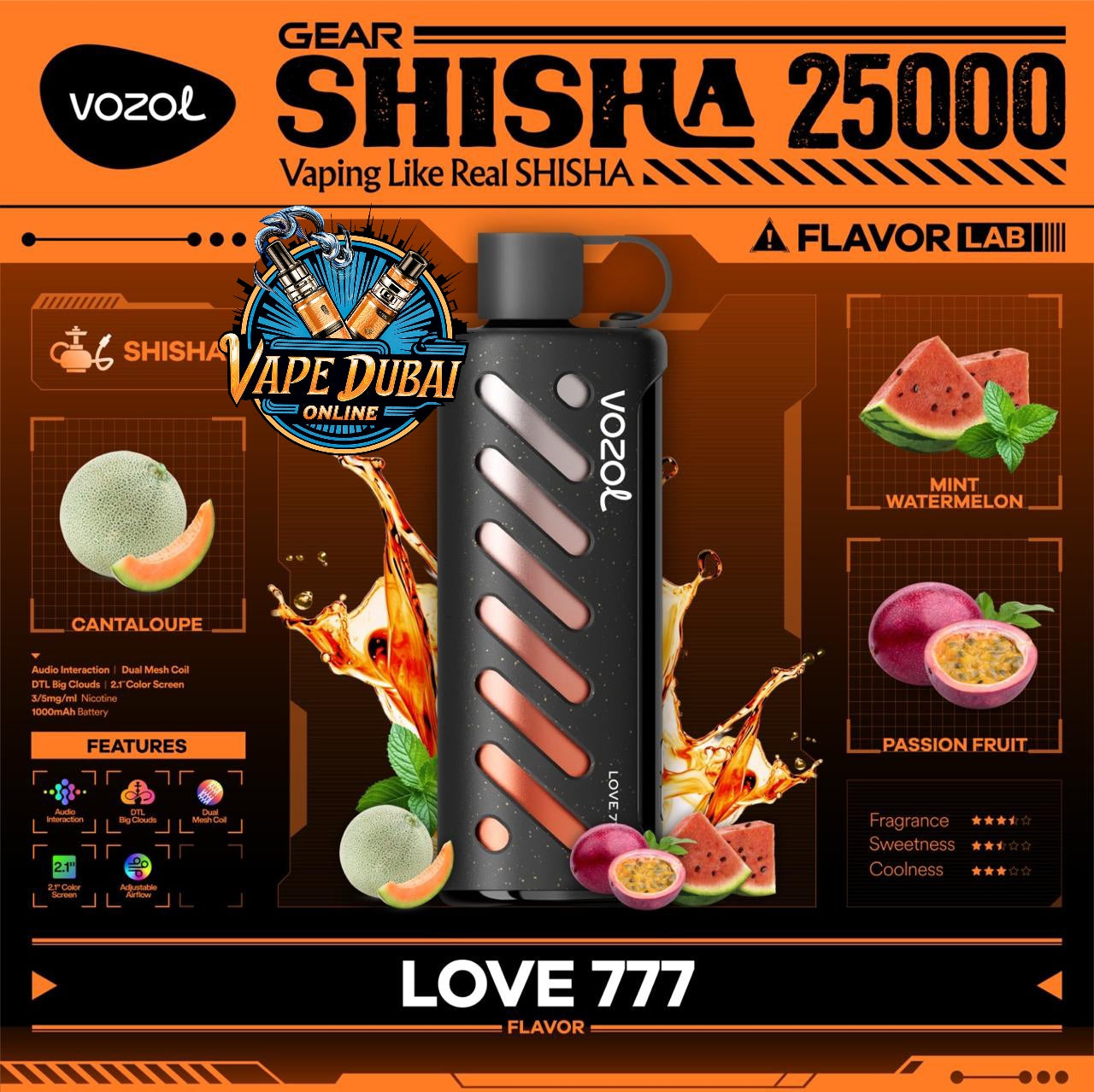 Vozol Gear Shisha 25000 Puffs Disposable Vape – in Dubai, UAE