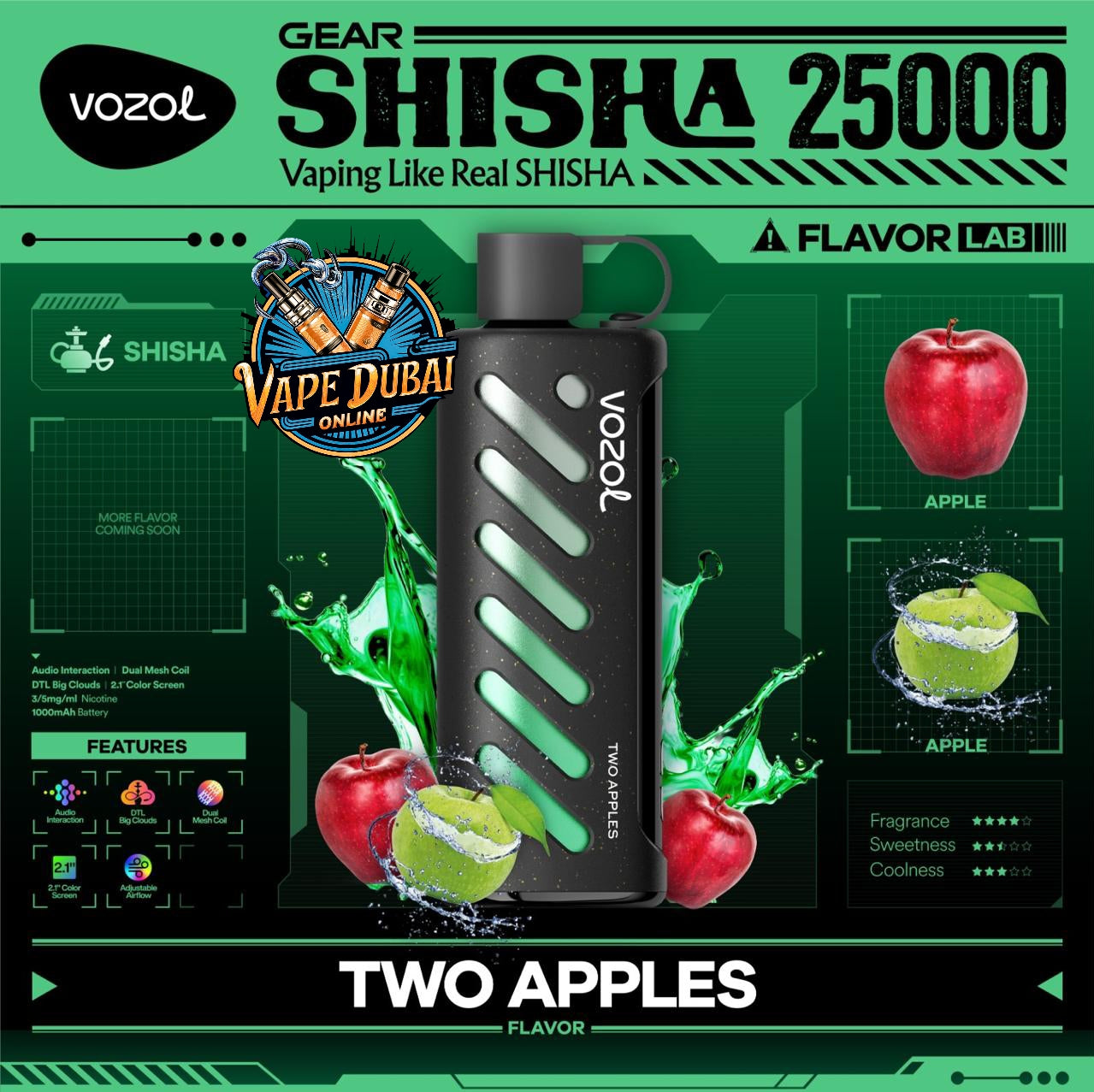 Vozol Gear Shisha 25000 Puffs Disposable Vape – in Dubai, UAE