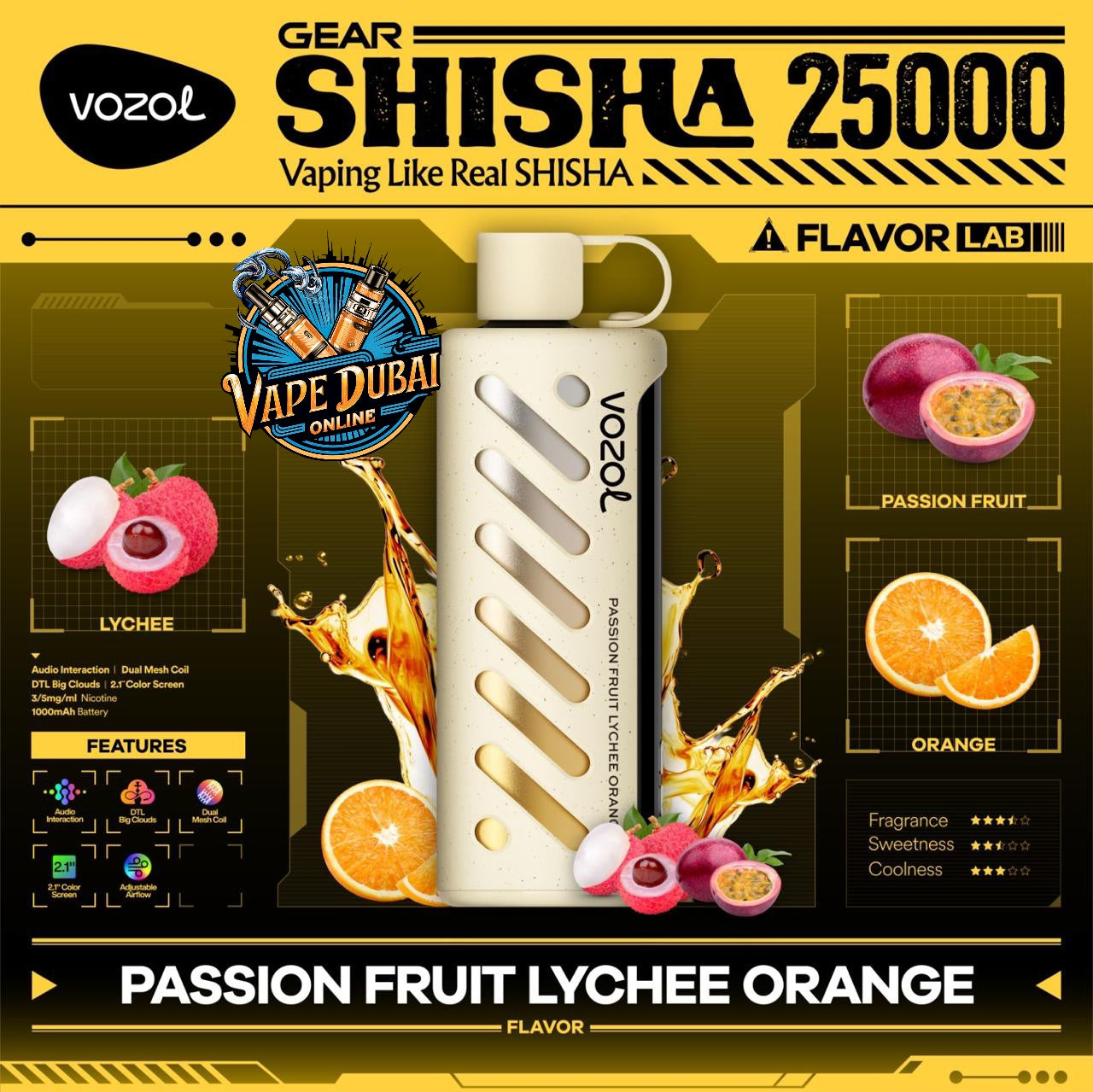 Vozol Gear Shisha 25000 Puffs Disposable Vape – in Dubai, UAE
