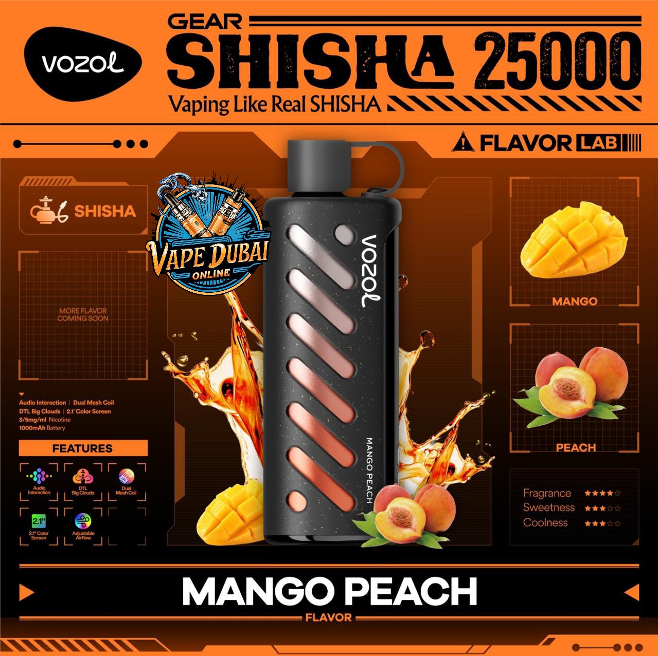Vozol Gear Shisha 25000 Puffs Disposable Vape – in Dubai, UAE