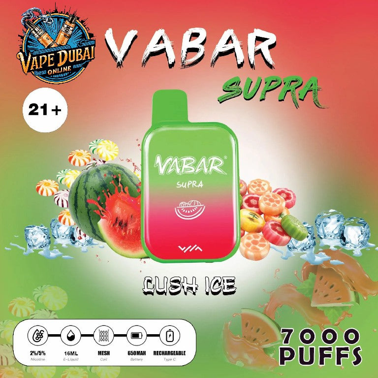 Vabar Supra 7000 Puffs Disposable Vape – Best Price in Dubai