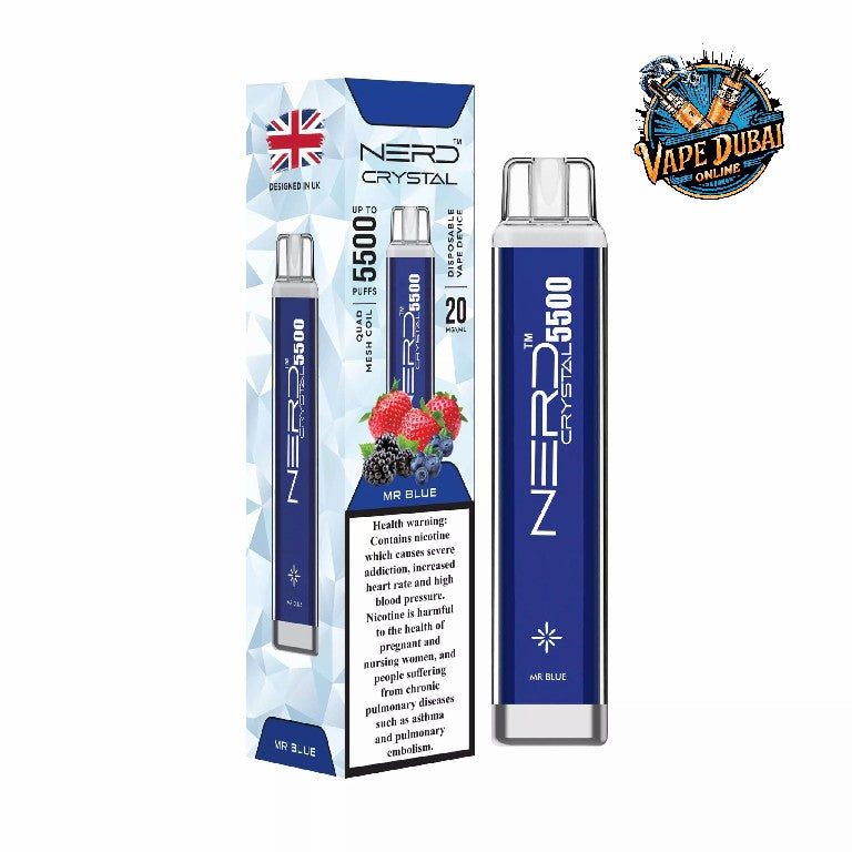 Nerd Crystal 5500 Puffs Disposable Vape | 2% Nic Salt | Dubai UAE
