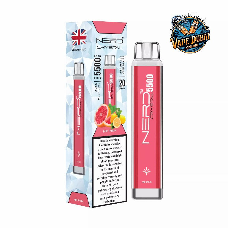 Nerd Crystal 5500 Puffs Disposable Vape | 2% Nic Salt | Dubai UAE