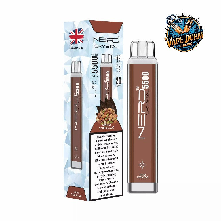 Nerd Crystal 5500 Puffs Disposable Vape | 2% Nic Salt | Dubai UAE