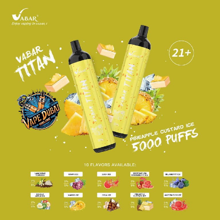 VABAR TITAN 5000 Puffs Disposable Vape – Best Price in Dubai UAE