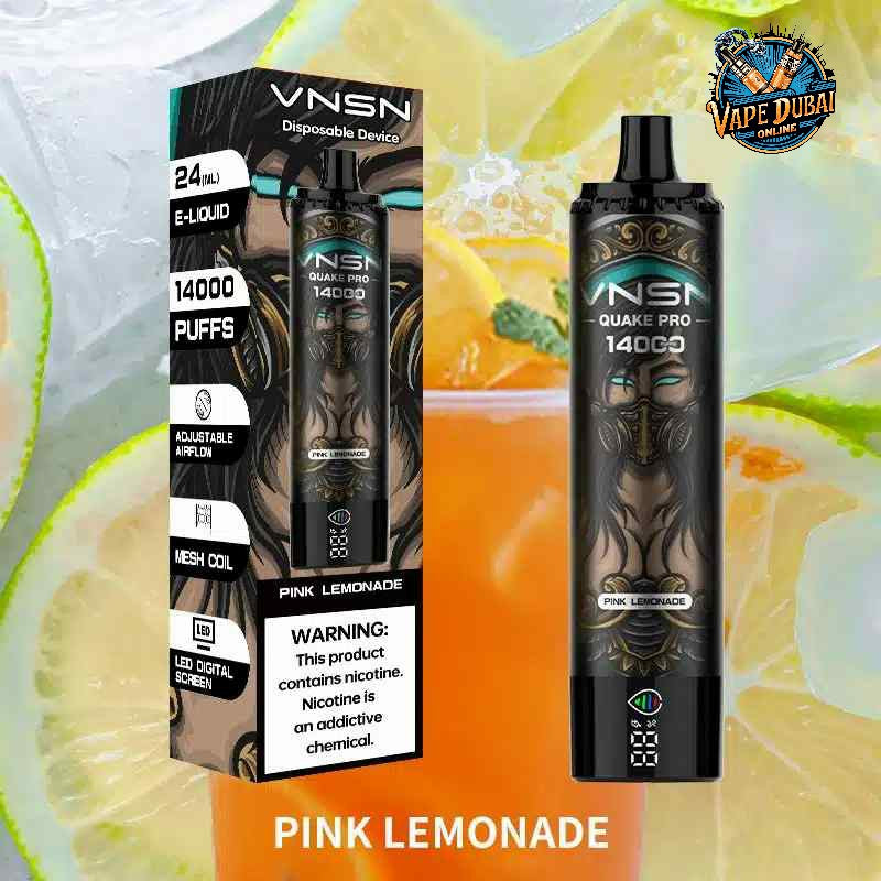 VNSN Quake Pro 14000 Puffs Disposable Vape – Rechargeable in Dubai