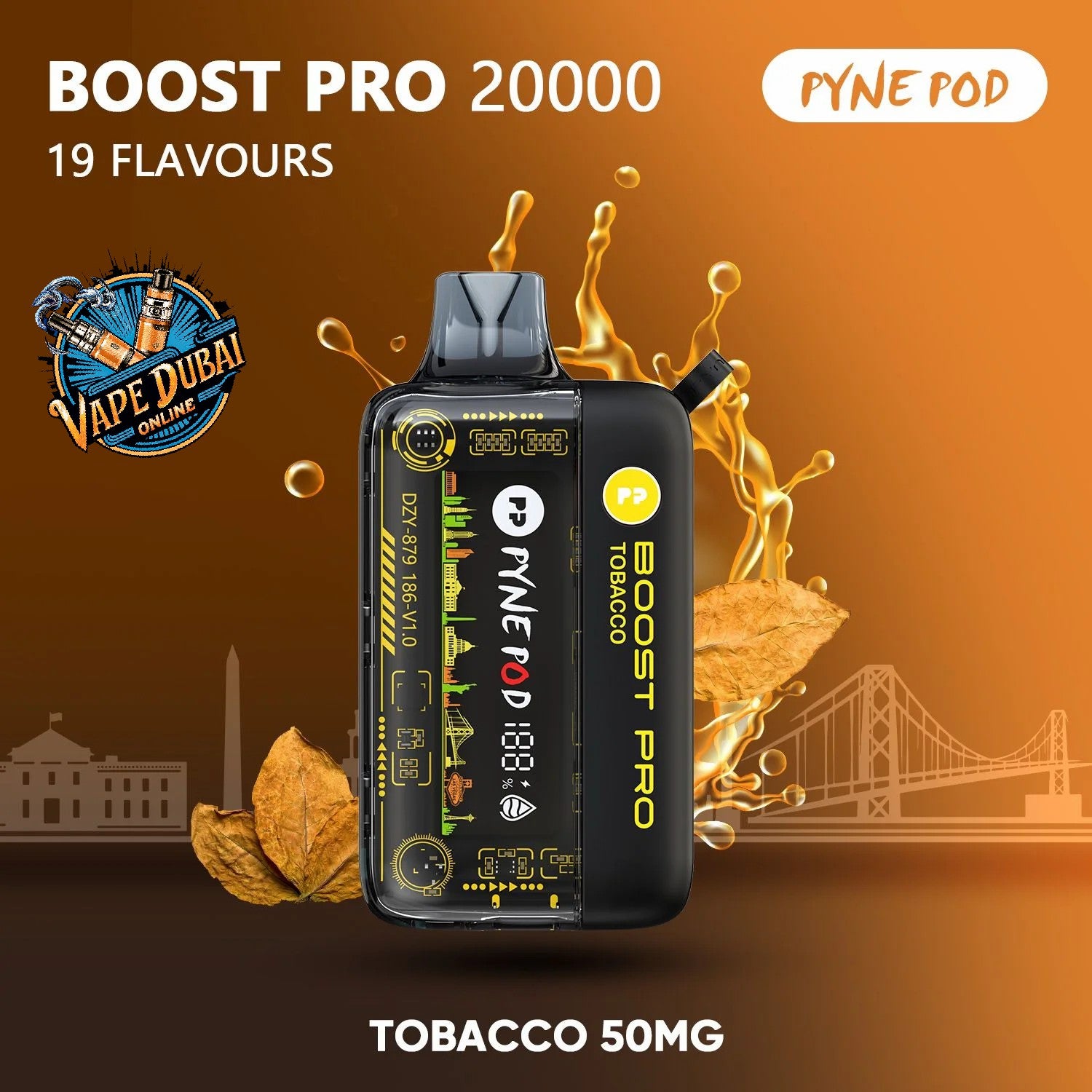 PYNE POD Boost Pro 20000 Puffs Vape Dubai | Fast Charging & LED Display
