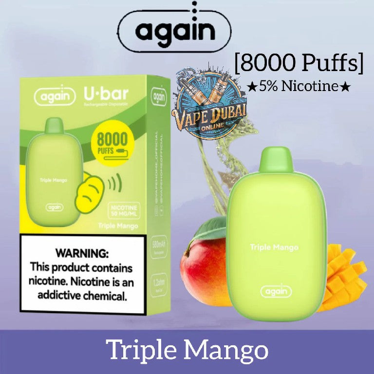 Again U Bar 8000 Puffs Disposable Vape – Now in Dubai, UAE