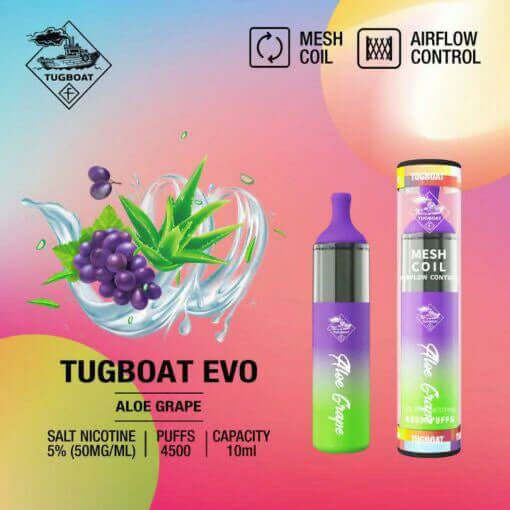 Tugboat EVO 4500 Puffs Disposable Vape Pod – Dubai Popular Choice