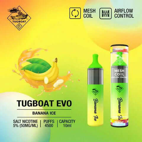 Tugboat EVO 4500 Puffs Disposable Vape Pod – Dubai Popular Choice