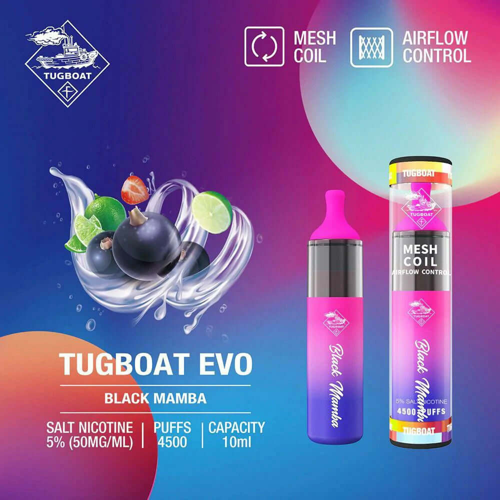 Tugboat EVO 4500 Puffs Disposable Vape Pod – Dubai Popular Choice