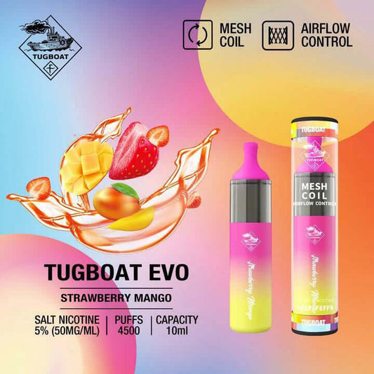 Tugboat EVO 4500 Puffs Disposable Vape Pod – Dubai Popular Choice