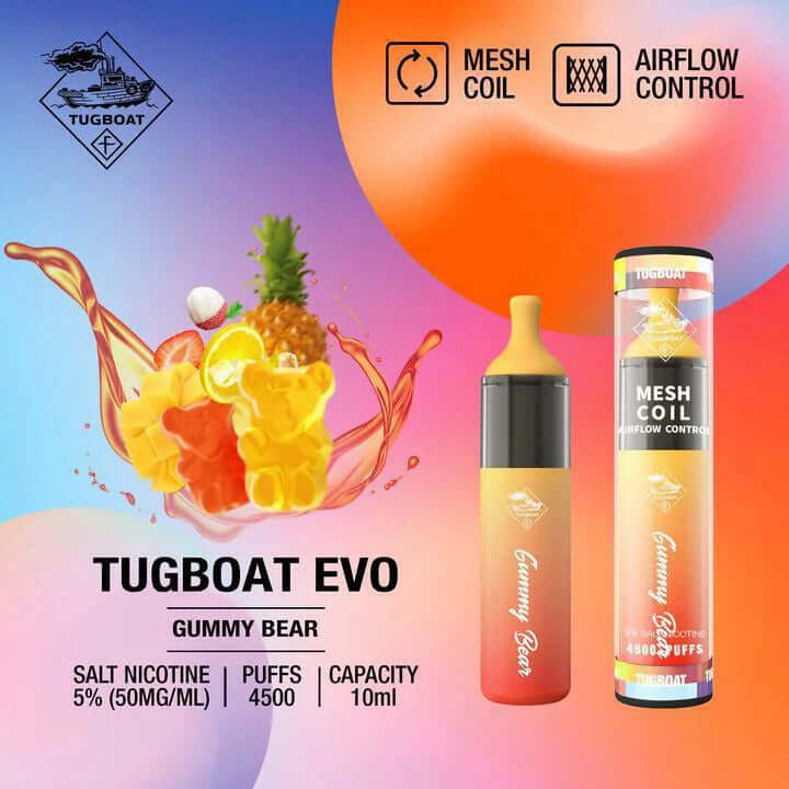 Tugboat EVO 4500 Puffs Disposable Vape Pod – Dubai Popular Choice
