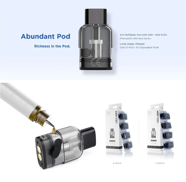 Geekvape Wenax K1 Replacement Pods 1.2Ω (4pcs) – 2ml MTL Pods Dubai