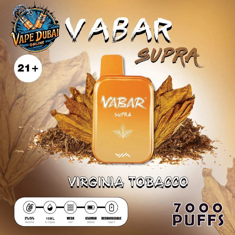 Vabar Supra 7000 Puffs Disposable Vape – Best Price in Dubai