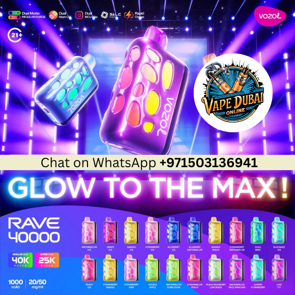Vozol Rave 40000 Puffs Disposable Vape – Rechargeable Dubai UAE