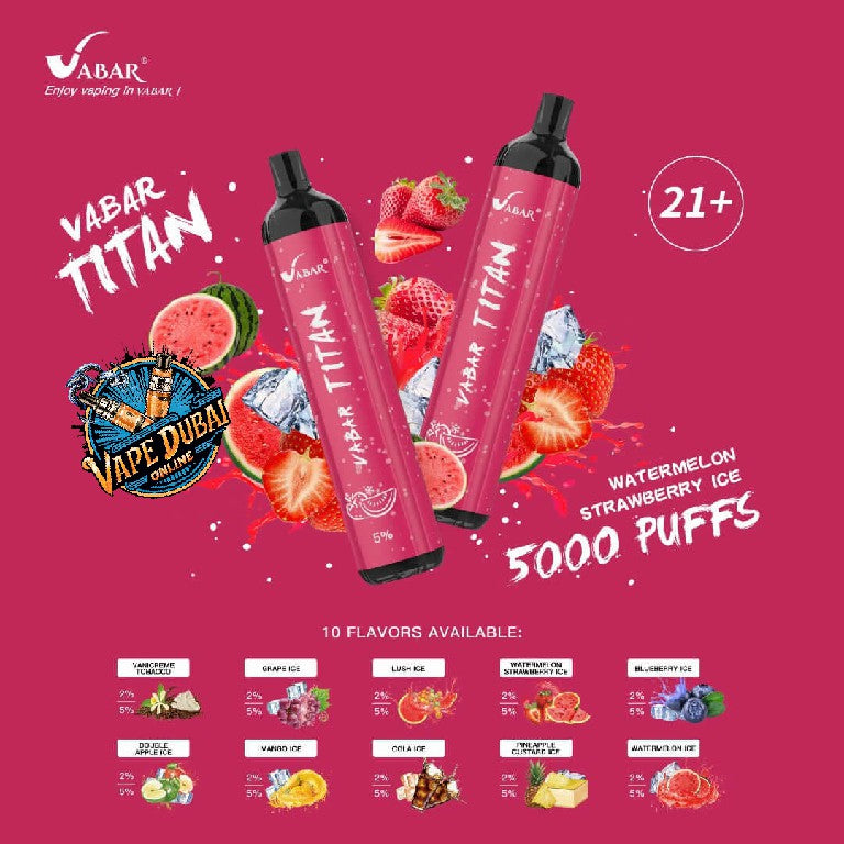 VABAR TITAN 5000 Puffs Disposable Vape – Best Price in Dubai UAE