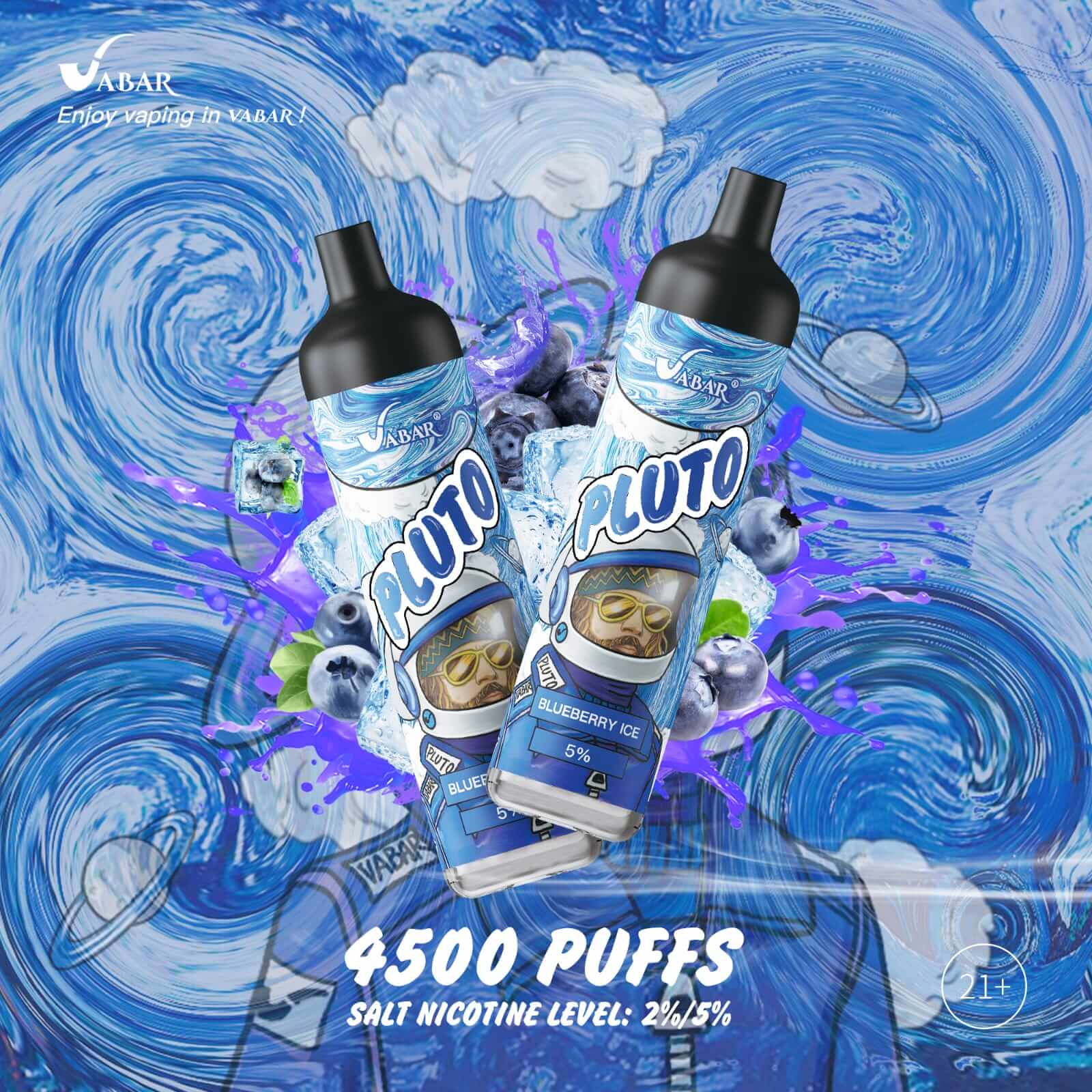 Vabar PLUTO 4500 Puffs Disposable Vape – Best Price in UAE