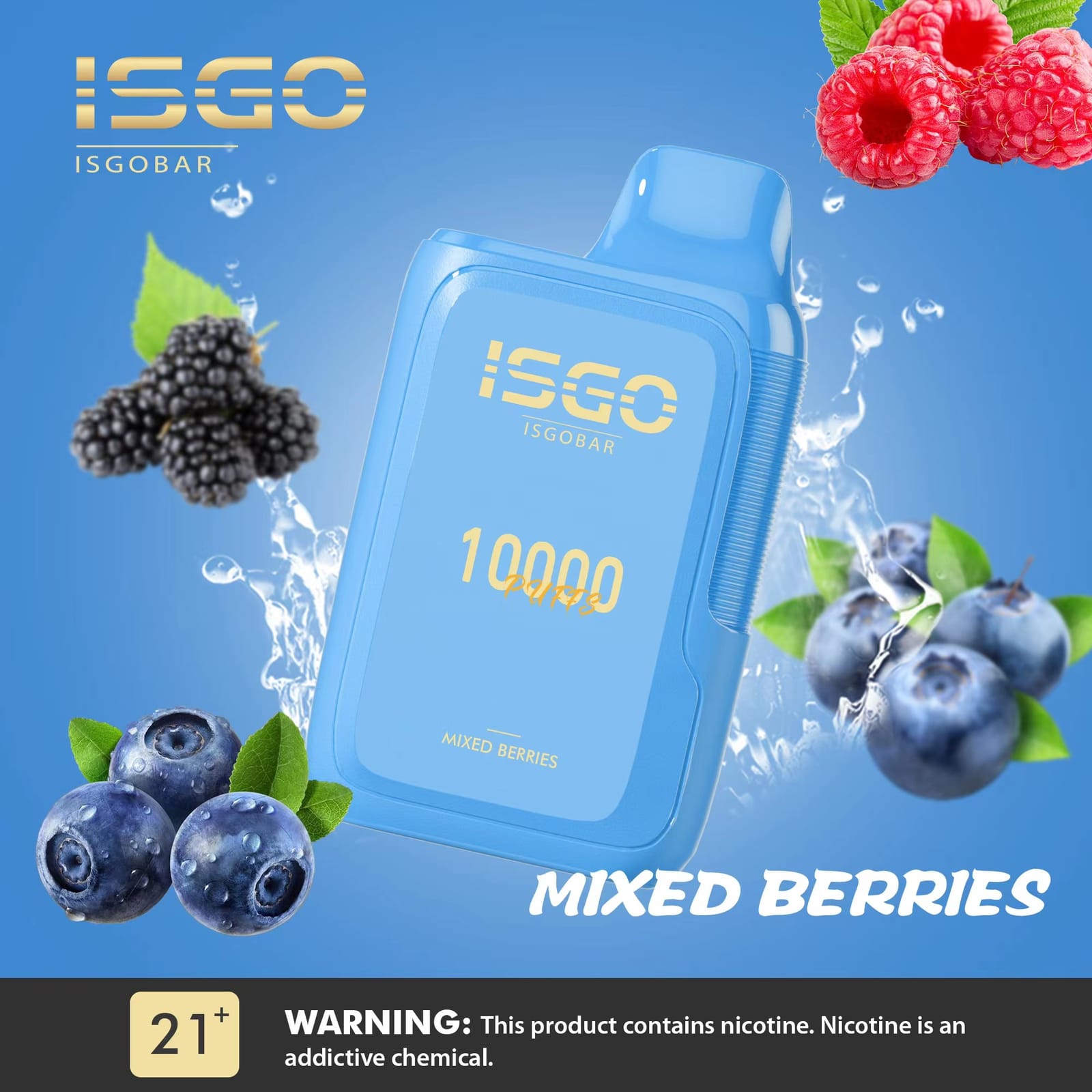 ISGO Bar 10000 Puffs Disposable Vape 5% Nicotine Salt Dubai