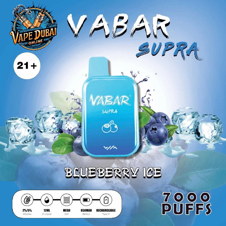 Vabar Supra 7000 Puffs Disposable Vape – Best Price in Dubai