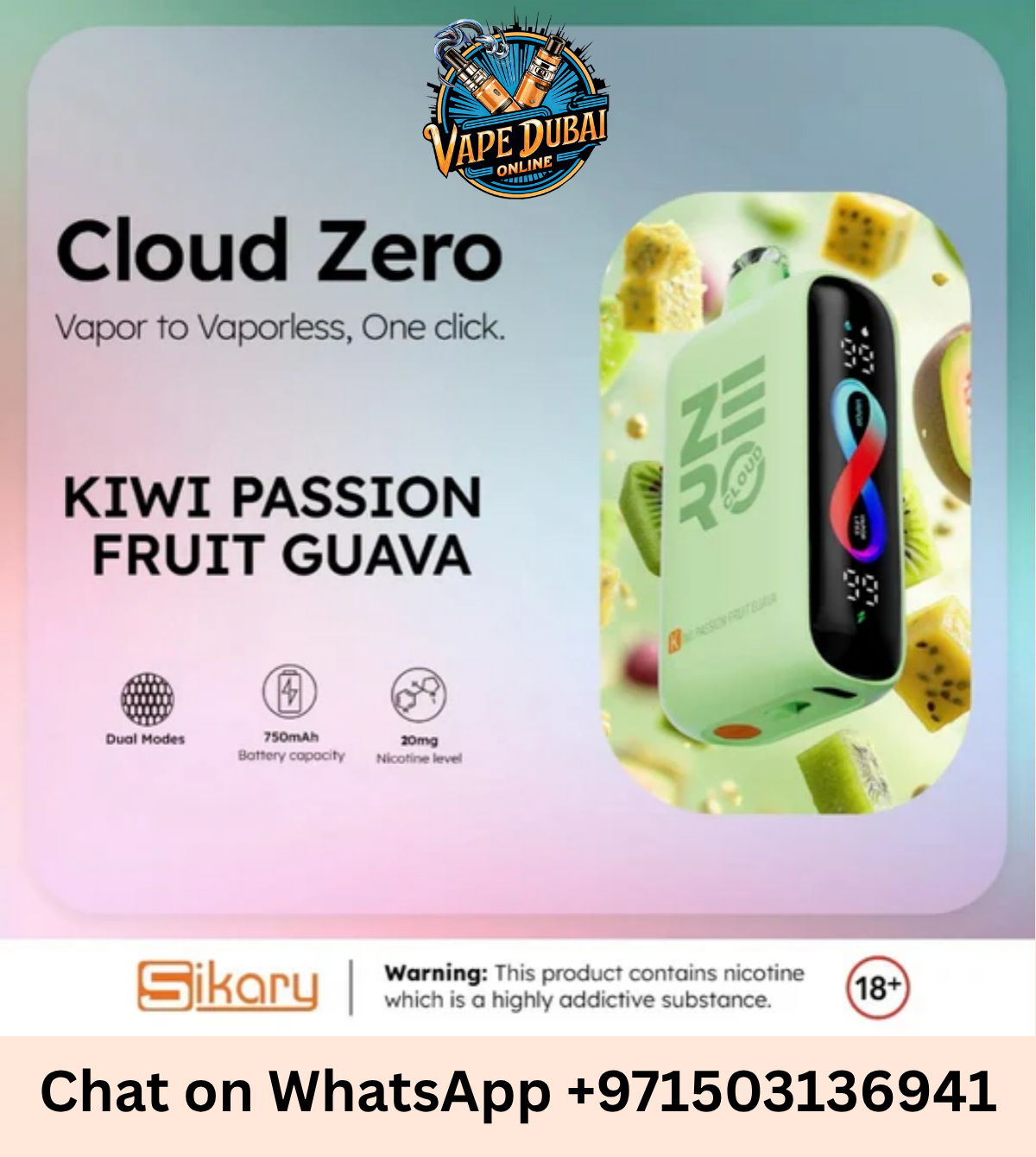 Cloud Zero 20000 Puffs Disposable Vape in Dubai UAE | 2% Nicotine