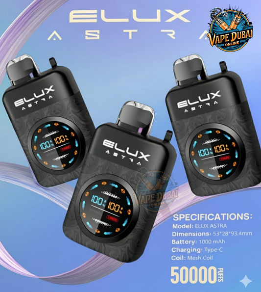 Elux Astra 50000 Disposable Vape 50K Puffs 5% Nicotine Dubai UAE