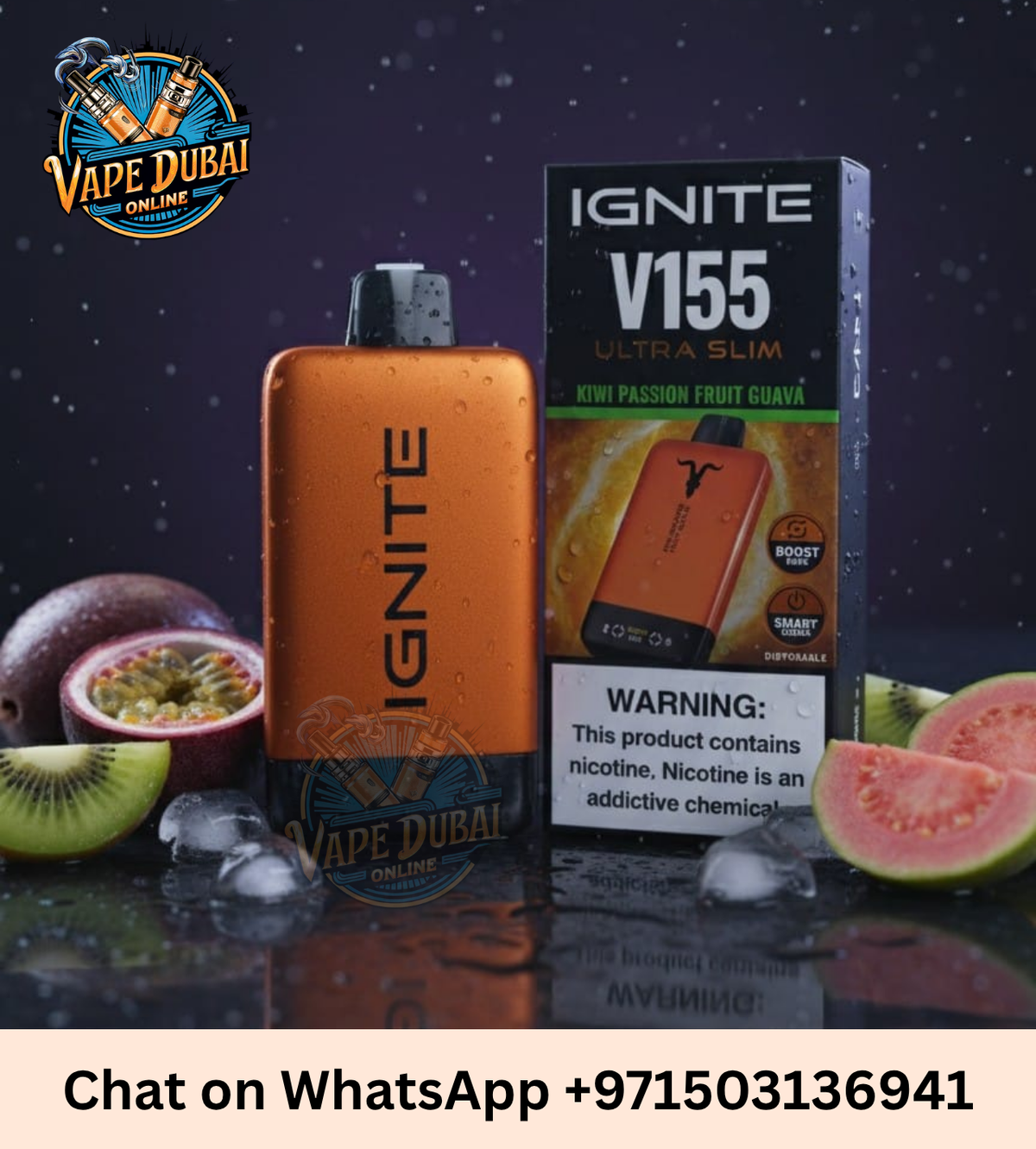 IGNITE V155 Rechargeable Disposable Vape – 15,500 Puffs – Vape Dubai Online