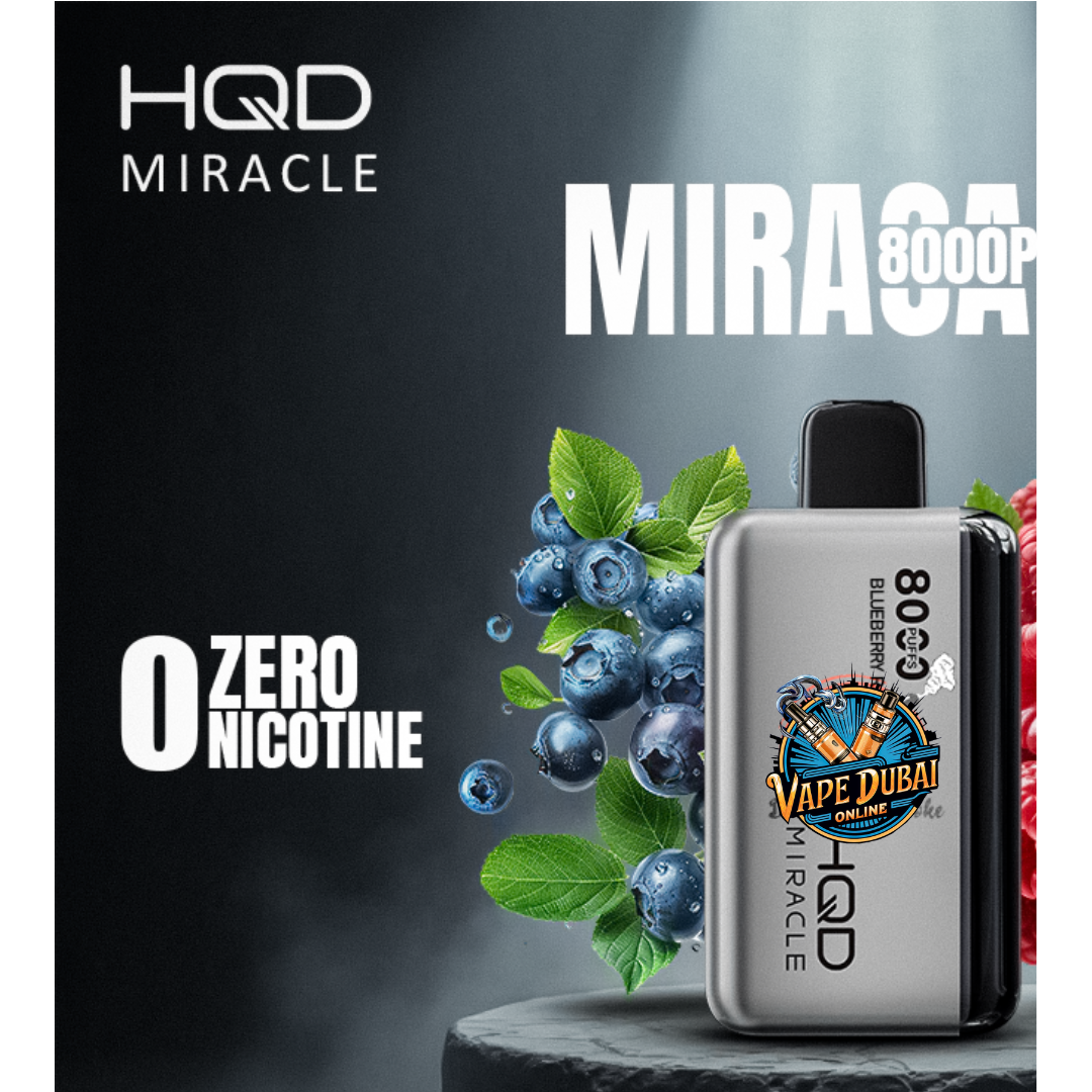 HQD Miracle 8000 Puffs | 0% Nicotine Vape | Dubai & UAE