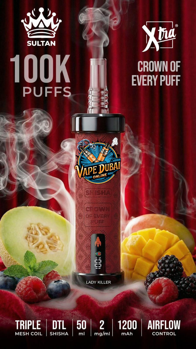 SULTAN Shisha 100K Xtra | 100,000 Puffs | 2mg Vape Dubai