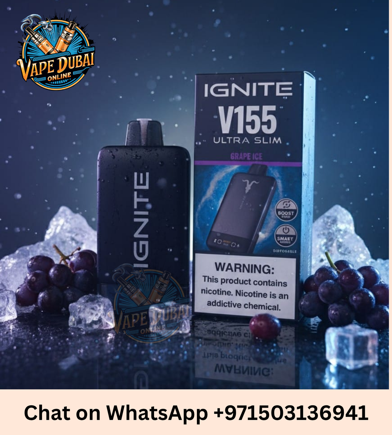 IGNITE V155 15,500 Puffs Rechargeable Disposable Vape  50MG | 10 Flav   Vape Dubai Online