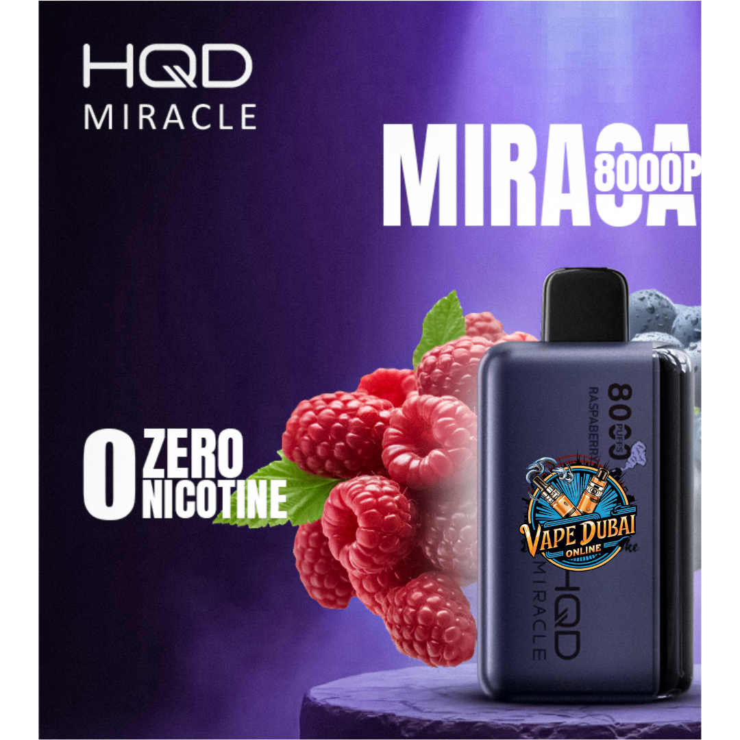HQD Miracle 8000 Puffs | 0% Nicotine Vape | Dubai & UAE